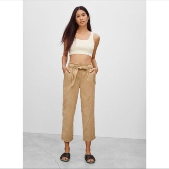 Wilfred Free Aritzia Isabella Pants Crop Trousers Cargo High Waist straight leg - Picture 5 of 16